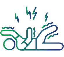 Losing consciousness frequently with episodes of seizure (in serious cases)